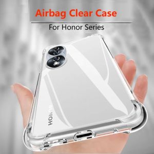 For Honor 90 70 Pro Honor90 Honor70 90Pro 5G 2023 2022 Phone Casing Clear Transparent Back Cover Shockproof Amor Bumper Soft TPU Flexible Anti Drop Simple Four Corner Enhance Case