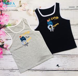 Áo phông cotton 3 lỗ cho bé trai bé gái từ 8-32kg phong cách Hàn Quốc - thun cotton co giãn 4 chiều thấm hút in hình dễ thương