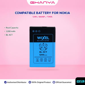 WIXEL Baterai BL-4CT Nokia 5310 XpressMusic 5630 2720 Fold 6600 Fold 6700 Slide 7210 7310 Supernova 7230 X3-00 X3 Double Power Real Capacity Batre Batrai Battery Original Ori Dual BL4CT