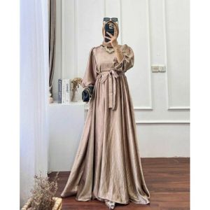 [READY STOCK] BEST SELLER- Shenina dress bahan Santorini Silk PREMIUM FREE BELT  - Dress Kondangan Wanita Terbaru 2023 - Gamis Wanita Dewasa Elegan dan Mewah