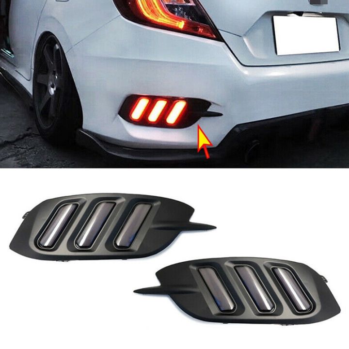 Car LED DRL Daytime Running Lights Rear Bumper Brake Light Tail Light Fog Lamp for Honda Civic