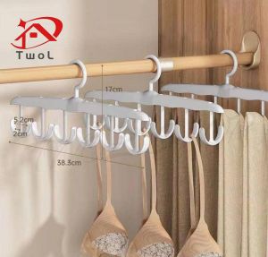 TWOL SHOP 1pcs 12 Hooks Hanger Storage Space Saving Clothes Bra Non-Slip Multi-Functional Hanger