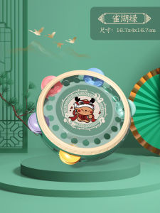 0-3years baby hand clapping drum ring drum Orff musical instrument kindergarten performance Chinese style hand clapping drum
