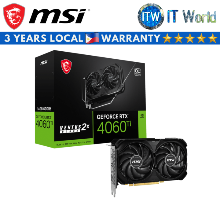 MSI Geforce RTX 4060Ti VENTUS 2X 16GB MSI Geforce RTX 4060Ti VENTUS 2X 16GB