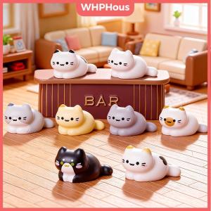 WP💓💛💖 8pc Cute Cat Animal Decoration Resin Craft Miniature Figure Tiny For Bonsai Fairy Garden Home Decor
