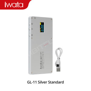 IWATA GL-11ไฟต่อกับแหล่งพลังงานไฟฟ้าสองสีขนาด3000K-5500K แสงกล้อง DSLR สำหรับสตูดิโอไฟถ่ายภาพและวิดีโอ LED หรี่แสงได้แบบ Vlogging Live