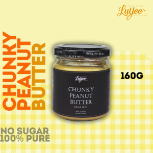 LUYEE 100% Pure Chunky Peanut Butter (no sugar/no salt/no oil ）