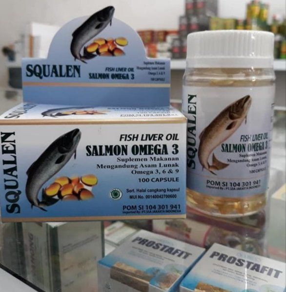 [COD] SQUALEN MINYAK IKAN SALMON OMEGA 3 100 KAPSUL SUPLEMEN MAKANAN VITAMIN OTAK ANAK MENGANDUNG ASAM LUNAK OMEGA 3, 6, 9 DISKON BAYAR DITEMPAT MURAH HALAL ORIGINAL