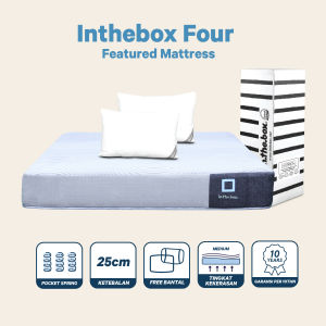 Bundle Kasur Springbed INTHEBOX Four & MP Quilted - Gratis Bantal !! Ukuran 90x200cm100x200cm120x200cm140x200cm160x200cm180x200cm200x200cm
