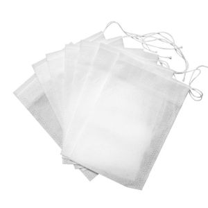 LIFE SHOPS 100Pcs Drawstring Disposable Coffee Pouches Non-woven Fabric Multi-size Disposable Teabags Spice Filters Large Tea Infuser Kitchen