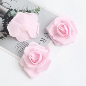 20/50PCS Artificial Rose Foam Flower Heads Home Wedding Party Flower Wall Decoration Fake Flowers Cake Topper Baby Shower Flower Centerpiece Decor DIY Craft Simulation Flowers
