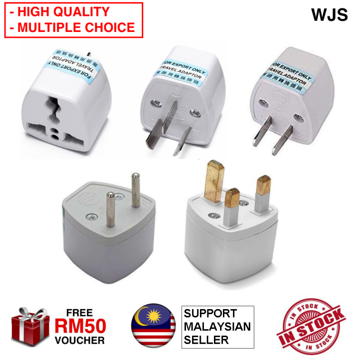 (HIGH QUALITY) WJS Universal Travel Plug Socket Adapter Converter for Oversea Appliances Travel