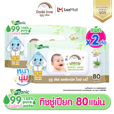 1แถม1 DODOLOVE Baby Wipes ผ้าเช็ดทำความสะอาดสำหรับเด็ก ดูดูเลิฟ ทิชชู่เปียก ผ้าเปียก ผ้าเช็ดทำความสะอาด