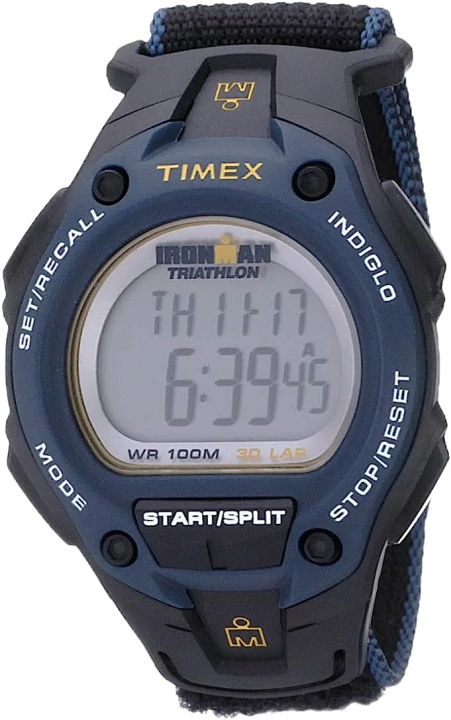 Timex Ironman Classic 30 Oversized 43mm Watch Black/Blue | Lazada.co.th