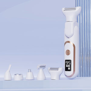 5-in-1 Electric Shaver for Women Cordless Hair Trimmer Razor Body Hair Trimmer for Armpit Bikini Arm Leg Face Mustache