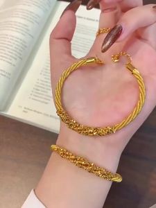 Pull silk twist all over the sky star bracelet simple exquisite womens style bundy bead jewelry 9999gold