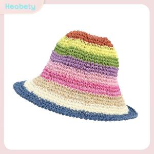 Heabety🎀 หมวกบัคเก็ตเรนโบว์ แฟชั่นฤดูร้อนสีสันสดใส 4 แบบ 4 สไตล์