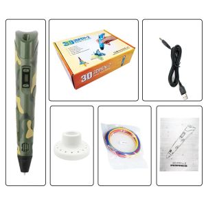3D Printing Pen 3D Doodling Pen Lcd Temperature Display Ceramic Nozzle Auto Sleep Function Environmentally Friendly Pla Filament Tahan Lama Kids Learning Tool