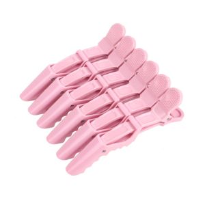 FLYING 6Pcs Chuyên nghiệp Kẹp tóc cá sấu Đen Nhiều màu sắc Kẹp tóc hình cá sấu Chống trượt Kẹp tóc làm tóc Dụng cụ tạo kiểu tóc
