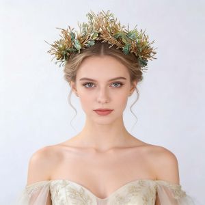 Băng đô cài tóc hoa giả phong cách rừng phụ kiện tóc tiệc tùng tiểu thư thanh lịch hoa dây leo dùng cho chụp ảnh nghỉ dưỡng phụ kiện nữ.