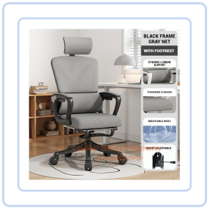【Pure Care】 Fully Adjustable Ergonomic Mesh Office Chair with Lumbar Support and Flip-Up Arms Breathable Chair