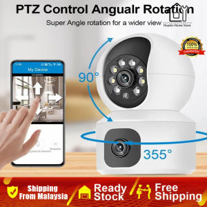 【Shipping From Malaysia】Dual Lens WiFi Camera Indoor Security Camera with Full Color Night Vision 2-Way Audio