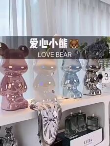 SG StockViolent Bear Piggy Bank Ceramic Doll Ornament Home Decor Living Room Decoration Money
