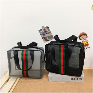 Durable transparent breathable cosmetic storage bag portable leaky wash bag fashionable and versatile