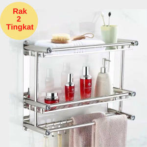 Rak Kamar Mandi Stainless Rak Dinding Kamar Mandi Rak Dinding WC