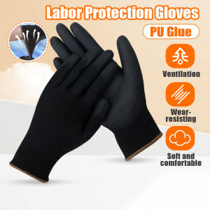【Ready Stock】1PCS Cotton Knitted Hand Glove Hand Safety Glove Multipurpose Cotton Glove Hand Protection Glove For Working 耐磨针织手套