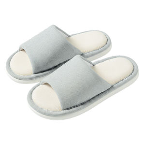 [Free Shipping] Japanese-Style Linen Slippers For Home Use Non-Slip Soft-Soled Sweat-Absorbent Breathable Cotton-Linen Suitable For Couples All-Season Use Simple Design