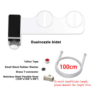 『😳Ship in 24hrs🤟💚』Bidet Toilet Seat Dual Nozzles Bidet Attachment Self-Cleaning Wash Adjustable Non-Electric for Toilet Seat 厕所洁身器