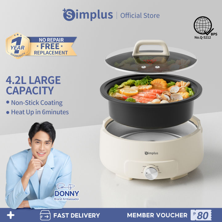 Simplus Electric Hot Pot Cooker Multi Cookers Multifunctional