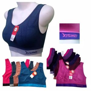 (1 pc) Miniset sport rajut remaja dan wanita dewasa Xisimei // BH sport seamless bahan knit premium melar banyak kualitas impor