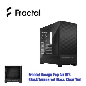 Fractal Design Pop XL Silent & Air Mini RGB Black Tempered Glass Clear Tint High-Airflow Mid-Tower TG MATX & ATX & EATX Desktop PC Casing