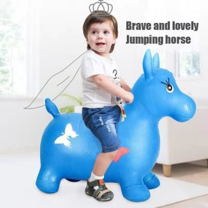 Inflatable bouncing horse donkey Bounce toys with music Childrens outdoor toys JVL