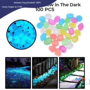 Imos Batu Hias Dekorasi Glow in The Dark Garden Stone 100 PCS - HC0043 - Multi-Color
