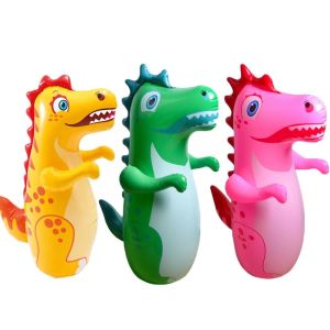 PURETEN 3D Inflatable Dinosaur Punching Bag Dinosaur Shape Gifts Stress Relief Toy Fun Interactive PVC Standing Punching Bag Outdoors Game