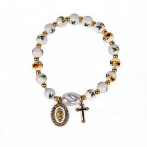 OEUVR New Chinese Style Blue and White Porcelain Bracelet Bow Metal Beaded Ceramics Bracelet Classic Pearls Women Bangle Women