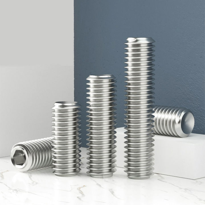 304 Stainless Steel Flat End Set Screw with Internal Hex Socket Nohead