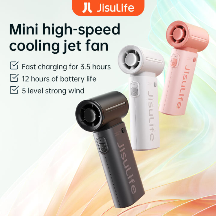 JISULIFE Mini portable fan 5000mAh, Fashionable, cool and ...