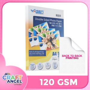 Yasen 1 Pack Double Sided High Glossy Photo Paper A4 Size 120GSM/140GSM/180GSM/230GSM/300GSM Back to Back Print Pictures