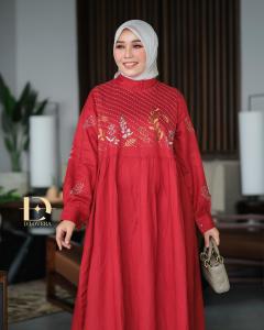 Gamis HIMA Dress by Dlovera - Realpic Terbaru casual katun