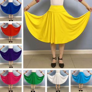 กระโปรงผู้หญิง ชุดเต้นรำสแควร์ เต้นรำละติน สะดวกสบายและระบายอากาศ เอวยางยืด กางเกงขาสั้นนิรภัย