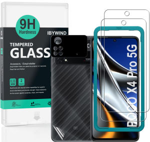 Ibywind Poco X4 Pro 5G [2PCS Pack] Tempered Glass Screen Protector With Easy Install Kit