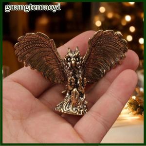 guangtemaoyi 1 Piece động vật trang trí nội thất hợp kim cú tượng thu nhỏ trà Pet Art Craft Tabletop đính DIY phụ kiện Quà Tặng