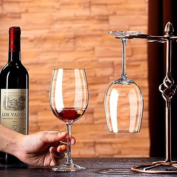 ELEGANT Red Wine Glasses Clear Crystal Wine Glasses Set of 6, Classic Long  Stem Glassware for Wine Tasting, White Wine, Ideal Gift for Wine Lover,