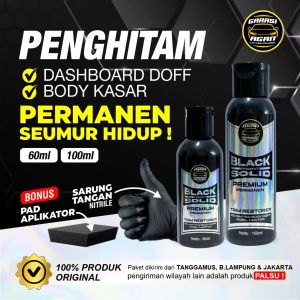 BLACK SOLID BLACK MAGIC PENGHITAM BODY MOTOR MOBIL PERMANEN PERAWATAN BODY DOFF PENGHITAM DASHBOARD