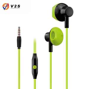 V2S VS016 Stereo In-Ear Sports Earphone 3.5mm Wired Deep Bass Game Music Headset with Mic