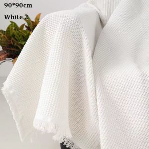 PLLEWY with Tassels Knitted White Sofa Towel Anti-slip Nordic Vintage Cotton Blankets  Multi-purpose Bedspread Cover